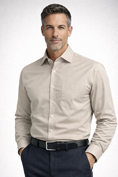 BURSPA Relaxed Fit Classic Cotton Men's Dad Shirt