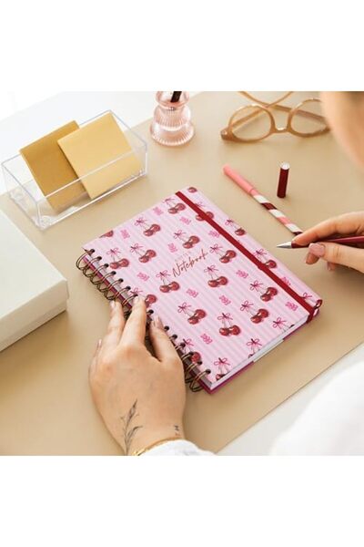 Nacario دفتر ملاحظات حلزوني بغلاف صلب من نوع A5 من NrcrioShop، مزود بنقاط مرن...