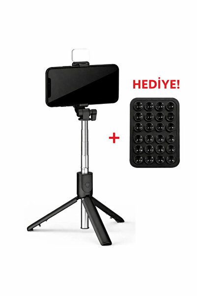 AydemirTech Işıklı Mini Tripod Bluetooth Kumandalı Kablosuz Selfie Çubuğu Işı...