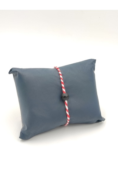 ALTUNTAŞ Marteni̇çka Adjustable Bracelet with Onyx Stone and Striped Design