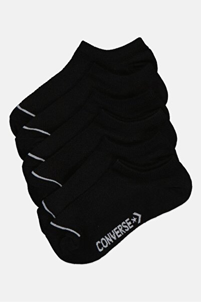 Converse Kids Boy 6Pair Solid No Show Socks, Black