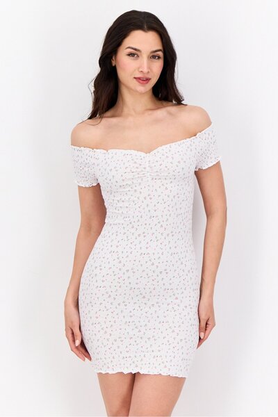 Don't Call Me Jennyfer Women Ruched Mini Dress, Multicolor