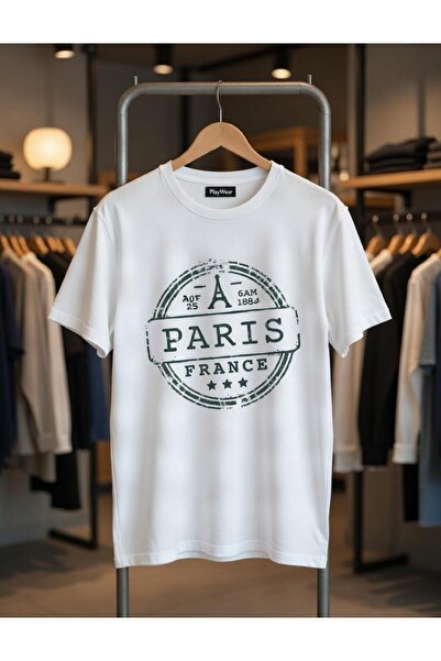 playwear Tricou unisex cu imprimeu Paris France, confortabil