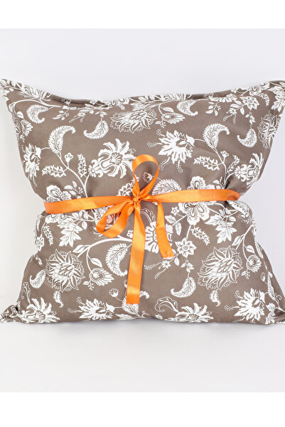 NESS HOME غطاء وسادة من جلد الغزال الأبيض المزخرف بسحاب مقاس 48x48 سم