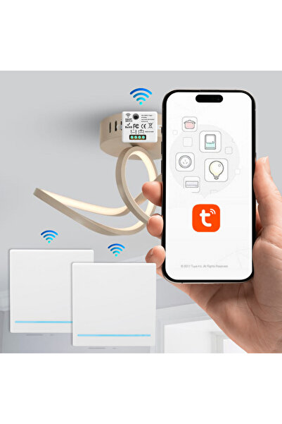 Veridion Kit 2 intrerupatoare inteligente Veridion®, Wifi, compatibil cu Tuya...