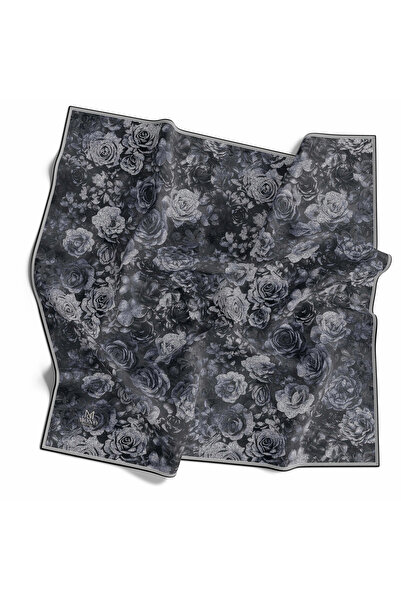 İpekal Organic Scarf with Rose Pattern 1002-10