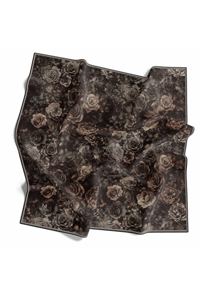 İpekal Organic Scarf with Rose Pattern 1002-04