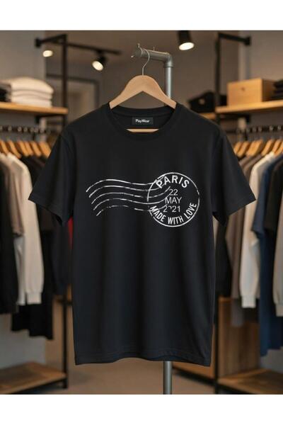 playwear Unisex άνετο μπλουζάκι με στάμπα, κατασκευασμένο στο Παρίσι