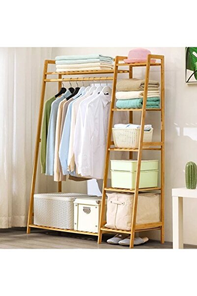 MTL رف ملابس من بامبو 130*40*140 سم