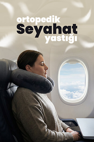 Aura Home Pillow Premium Peluş Kumaş Visco Ortopedik Seyahat Boyun Yastığı – ...