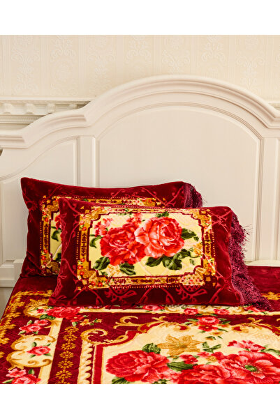 genric Premium Opulent Floral Velvet Bedding Set of 3 Bedspread 2pcs Pillow case All Season Bedding Set
