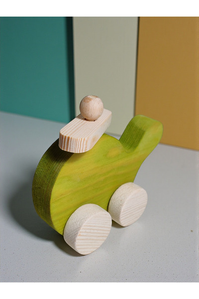 websunday Wooden Toy Helicopter Natural Handmade Toy