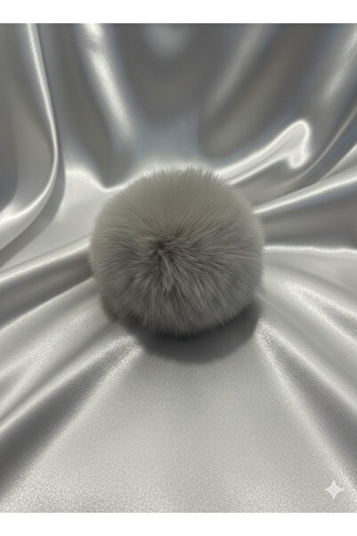 BURUCRAFT PonPon Peluş Anahtarlık (1 ADET) Tavşan Tüylü Anahtarlık Çanta Akse...