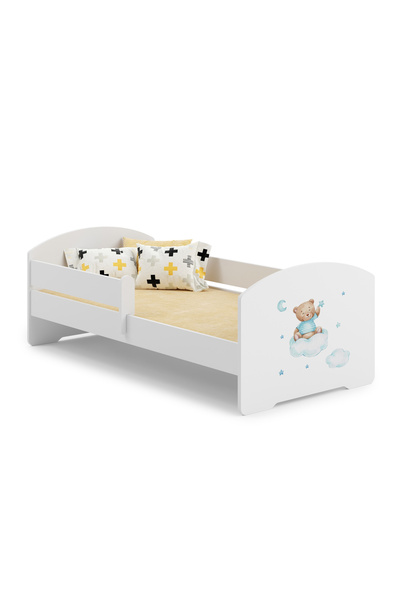 Other LUK children's bed 160x80 with railings - Blue Teddy Bear