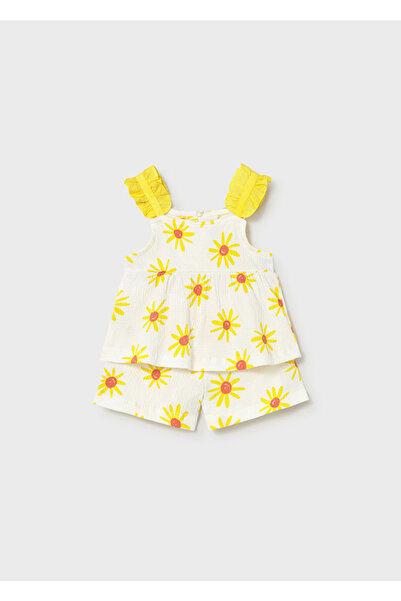 MAYORAL Baby Girl Shorts and Suspender Blouse Set