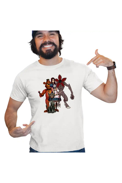 OEM Men's T-shirt Alice Fnaf Stranger Things Horror Madness