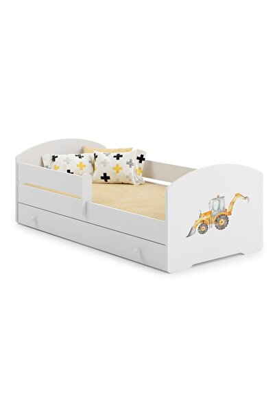 Other Pat pentru copii Luk 140x70 cu sertar - Excavator