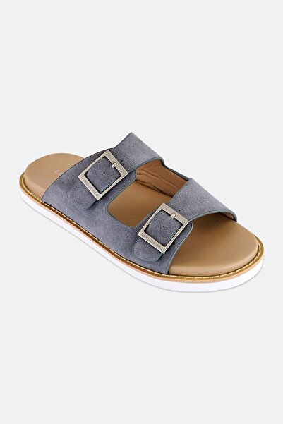 London Fog Men Slip On Arabic Sandals, Dusty Blue