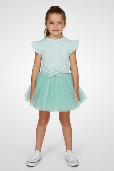 Limited Too طقم مكون من قطعتين للبنات، بلوزة بأكمام واسعة مطبوعة برسومات وتنو...