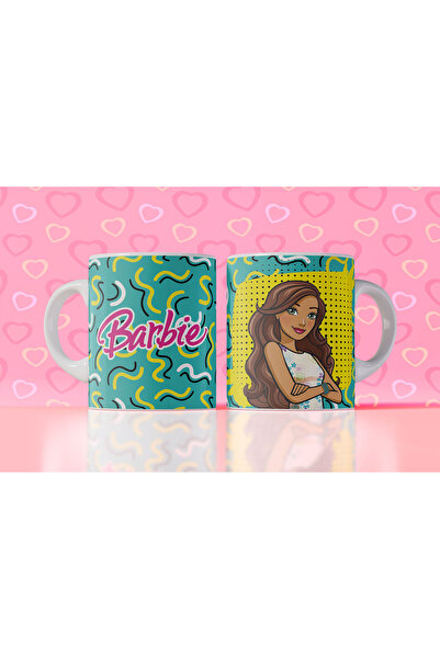 Velorina Barbie Themed Printed Mug – Porcelain, Colorful Pattern, Girl's & Gi...