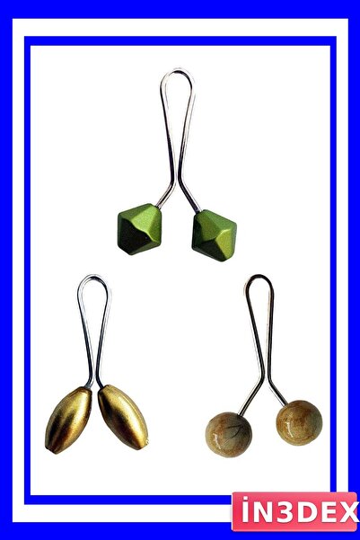 İN3DEX Hijab Scarf and Shawl Fixing Clip Set 3 Pieces