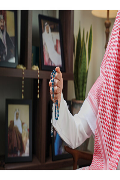 lubab Sheer bluish-green bakelite rosary | Nawaem