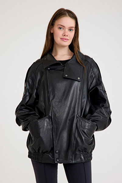 Franko Armondi Oversize Deri Ceket – VB-20-BK-2847-24116