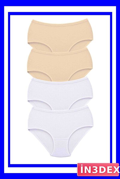 İN3DEX Women's High Waist Bato Panties 4-Pack Thick Elastic