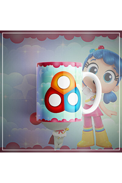 Velorina Children's Themed Porcelain Mug 300 ml – Cute Girl Figure on a Cloud...