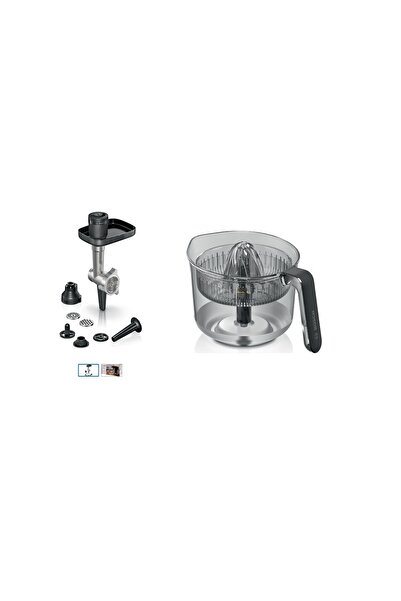 Bosch Serie 6 Mutfak Makinesi Uyumlu Kıyma ve Narenciye Sıkacağı Seti