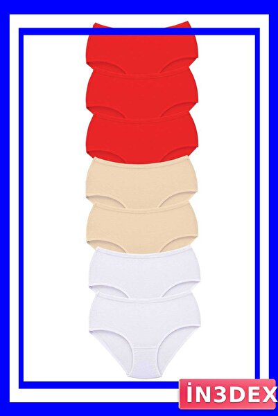 İN3DEX Women's High Waist Bato Panties 7-Pack Thick Elastic