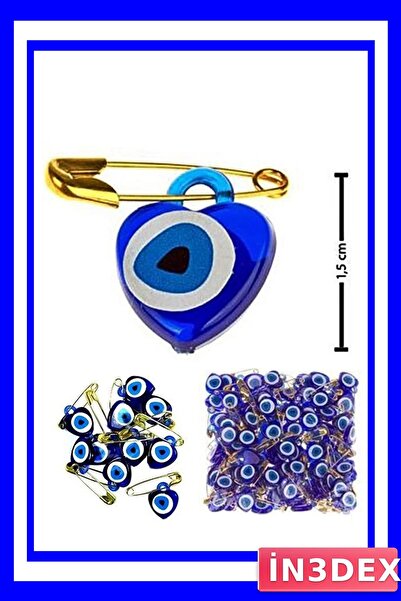 İN3DEX Evil Eye Bead Patterned Safety Pin Set 25 Pieces
