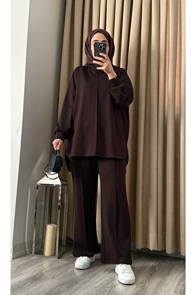 MERİÇ BOUTİQUE طقم بنطلون تونيك بقصة بيضاوية مريحة من فينا