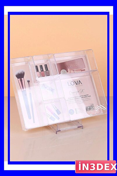İN3DEX Rectangular Compartmented Makeup Organizer