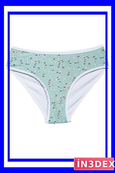 İN3DEX Cotton Lycra Patterned Wide-Brimmed Women's Panties