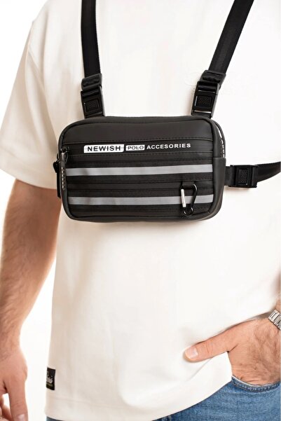 Newish Polo Unısex Ayarlanabilir Askılı Çok Amaçlı Reflektörlü Motorcu Göğüs ...