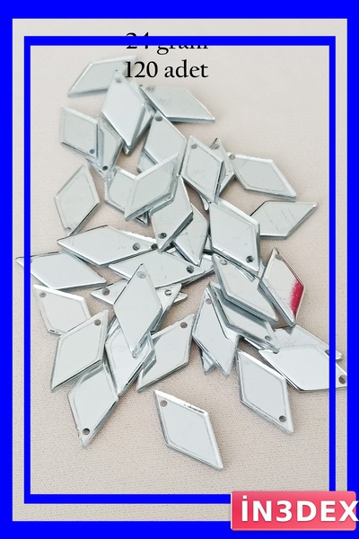 İN3DEX رقائق بليكسي فضية اللون 120 قطعة لصنع المجوهرات