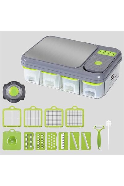 Zaroon Multifunctional Vegetable Chopper with 4 Large Storage Containers