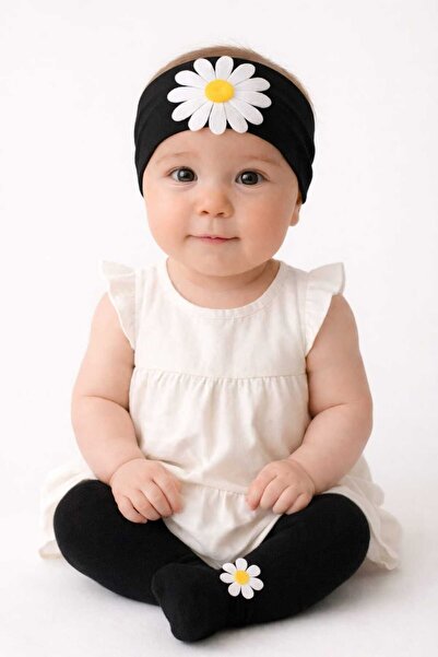 ÖZKARDEŞLER BABY Șosete și bandane pentru bebeluși și copii, cu margarete, se...