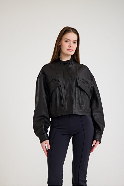 Franko Armondi Oversize Deri Ceket – VB-24-BK-2797-24023
