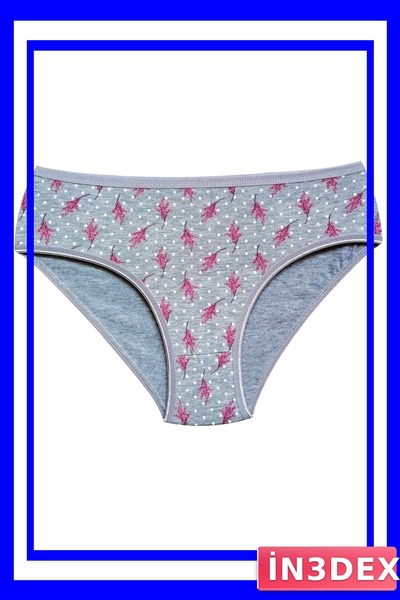 İN3DEX Wide-Brimmed Cotton Lycra Women's Panties Patterned Model