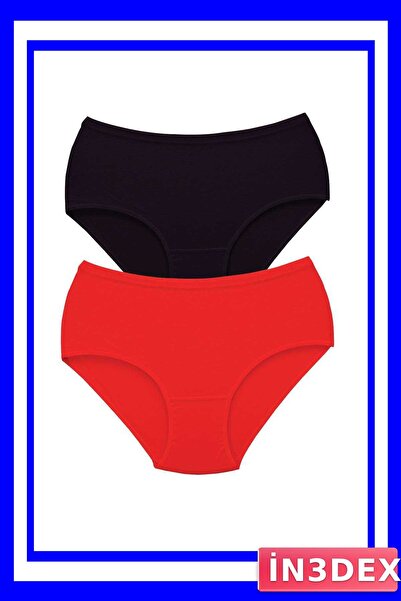 İN3DEX Women's High Waist Bato Panties Double Pack Thick Elastic