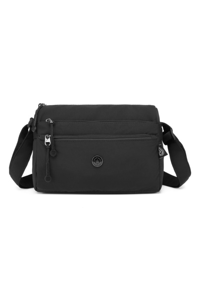 Hüvendo Smart Bags Black Women's Shoulder Bag Lightweight Fabric Multi-Pocket...