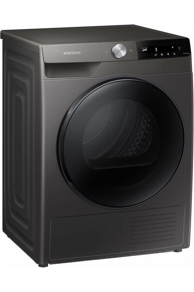 Samsung مجفف ملابس DV80T7220BX/YL سعة 8 كجم بتقنية المضخة الحرارية العاكسة، فضي اللون من الفولاذ المقاوم للصدأ