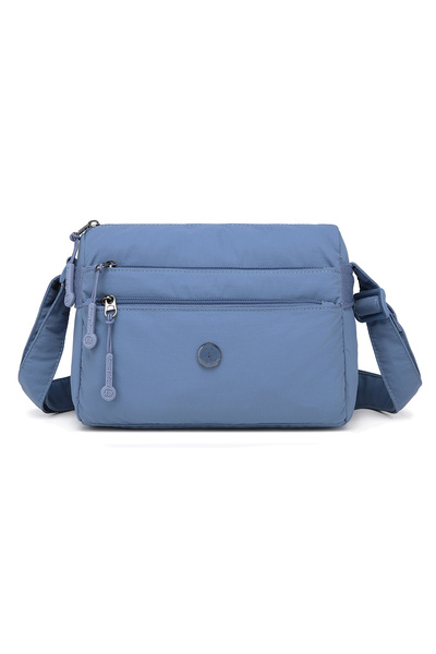 Hüvendo Smart Bags Jeans Blue Women's Shoulder Bag Lightweight Fabric Multi-P...