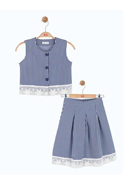 Ugly Duck Nk Vest and Skirt Set for Ages 8-14 - Dark Blue