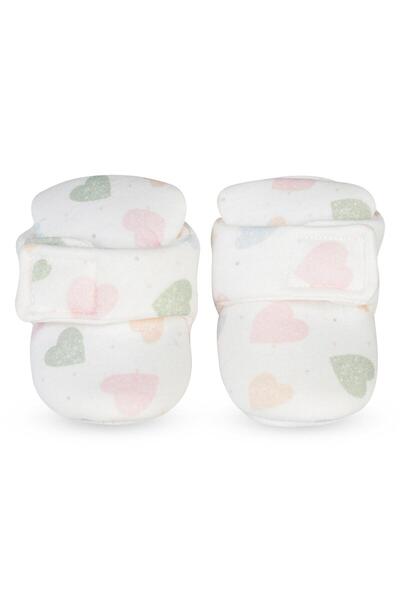 Civil Baby Ботушки с велкро и сърцевиден мотив, размер 17-19 - Екру 18