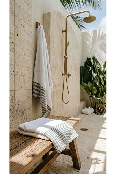 Minteks Moods Striped 100% 50X90Cm Cotton Hand and Face Towel