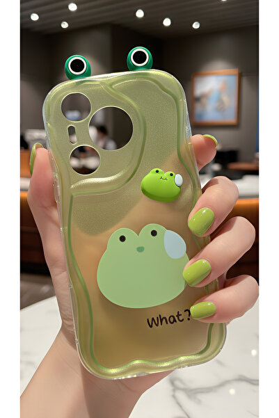 TechTrove حافظة هاتف مموجة بتصميم ضفدع أخضر لطيف ثلاثي الأبعاد متوافقة مع هات...
