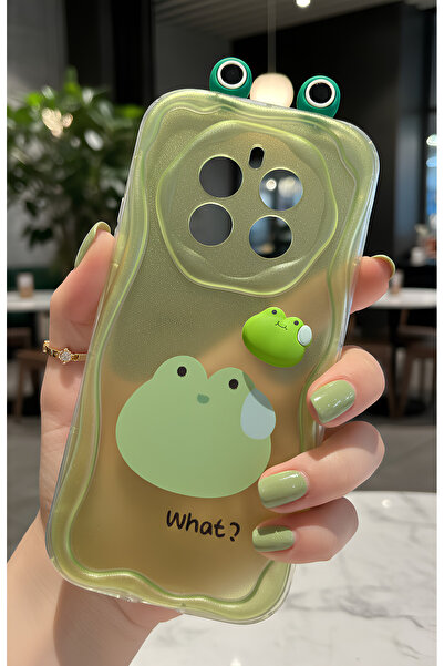TechTrove حافظة هاتف مموجة بتصميم ضفدع أخضر لطيف ثلاثي الأبعاد متوافقة مع هات...